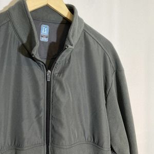 PGA Tour Men's XXL Full Zip Fleece Jacket Color Iron Gate Grey Mock Neck Pockets